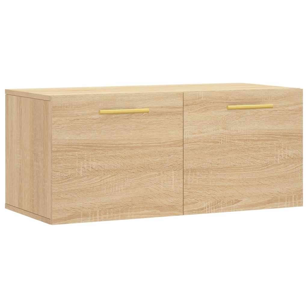 vægskab 80x36,5x35 cm konstrueret træ sonoma-eg