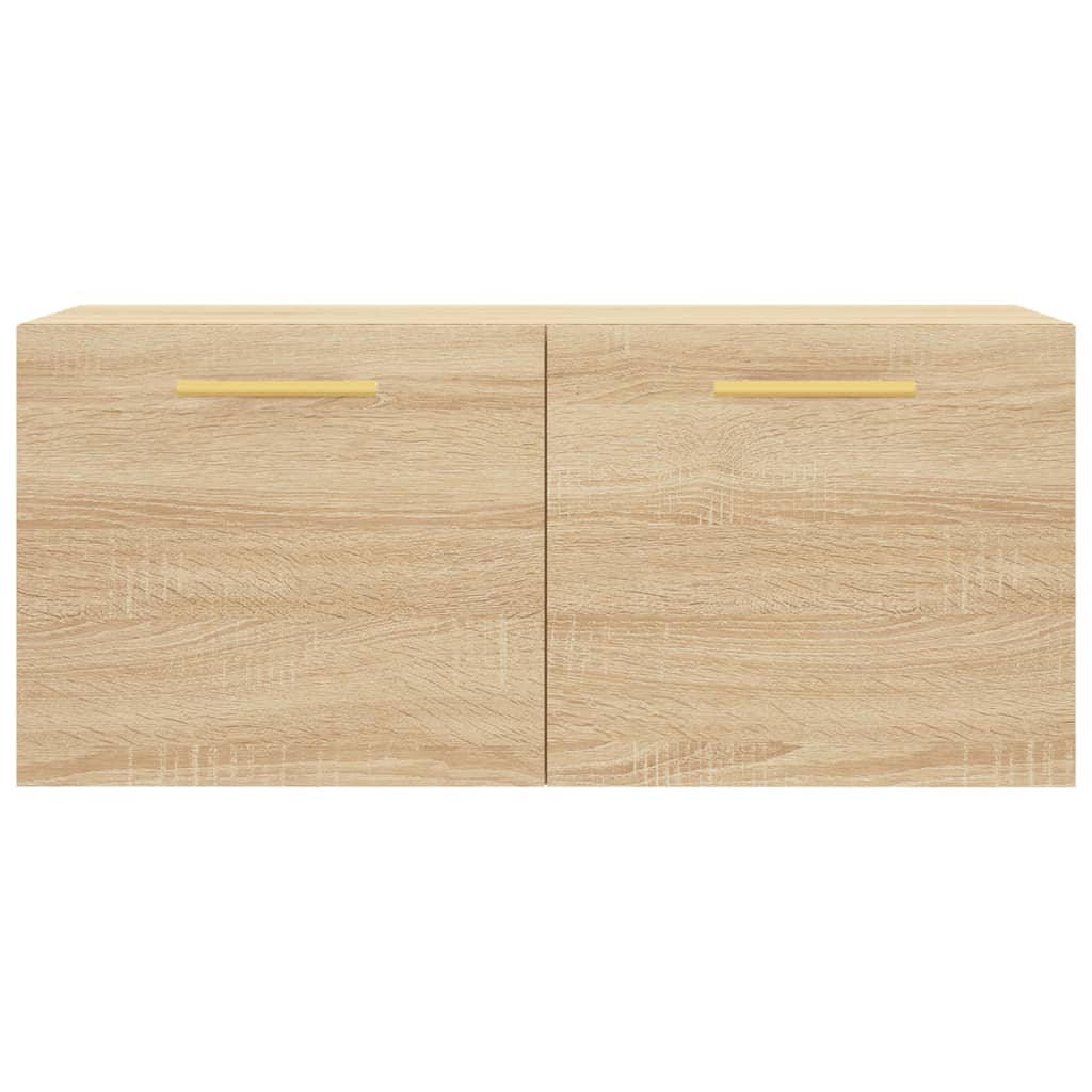 vægskab 80x36,5x35 cm konstrueret træ sonoma-eg