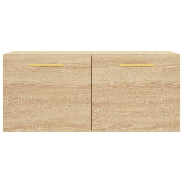 vægskab 80x36,5x35 cm konstrueret træ sonoma-eg