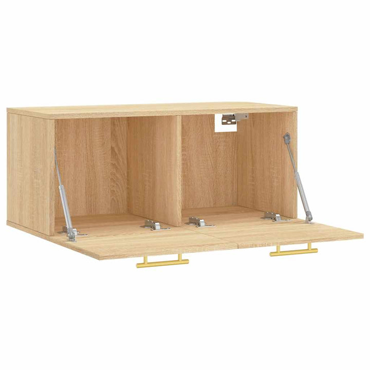 vægskab 80x36,5x35 cm konstrueret træ sonoma-eg