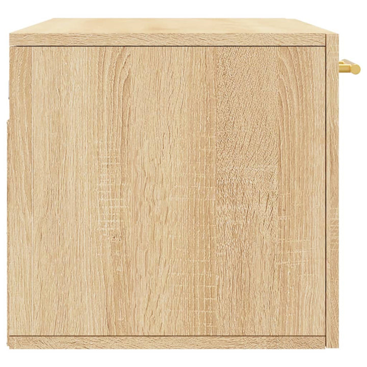 vægskab 80x36,5x35 cm konstrueret træ sonoma-eg