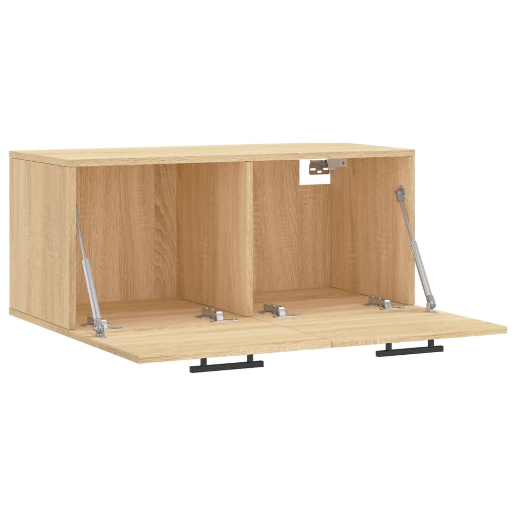vægskab 80x36,5x35 cm konstrueret træ sonoma-eg