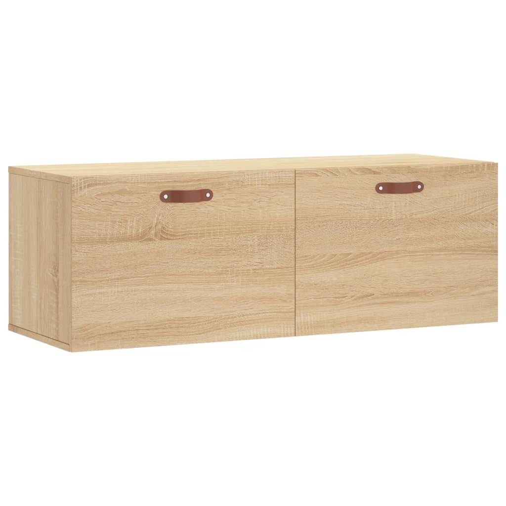 vægskab 100x36,5x35 cm konstrueret træ sonoma-eg