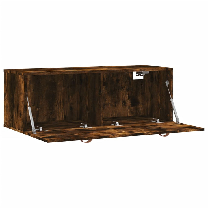 vægskab 100x36,5x35 cm konstrueret træ røget sonoma-eg