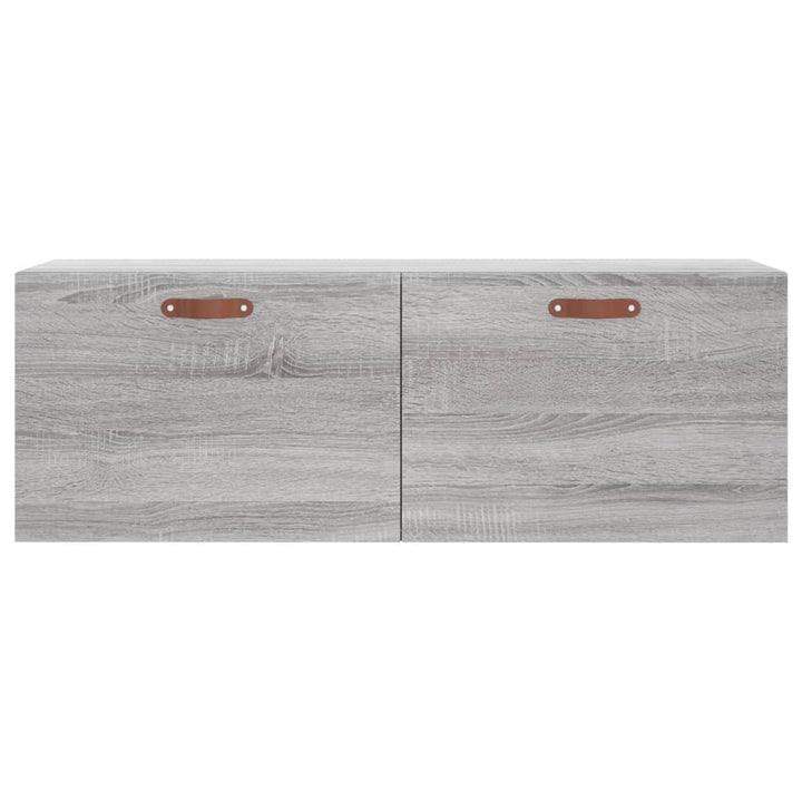 vægskab 100x36,5x35 cm konstrueret træ grå sonoma-eg
