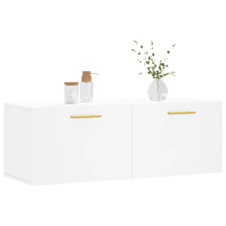 vægskab 100x36,5x35 cm konstrueret træ hvid