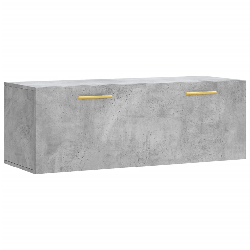 vægskab 100x36,5x35 cm konstrueret træ betongrå