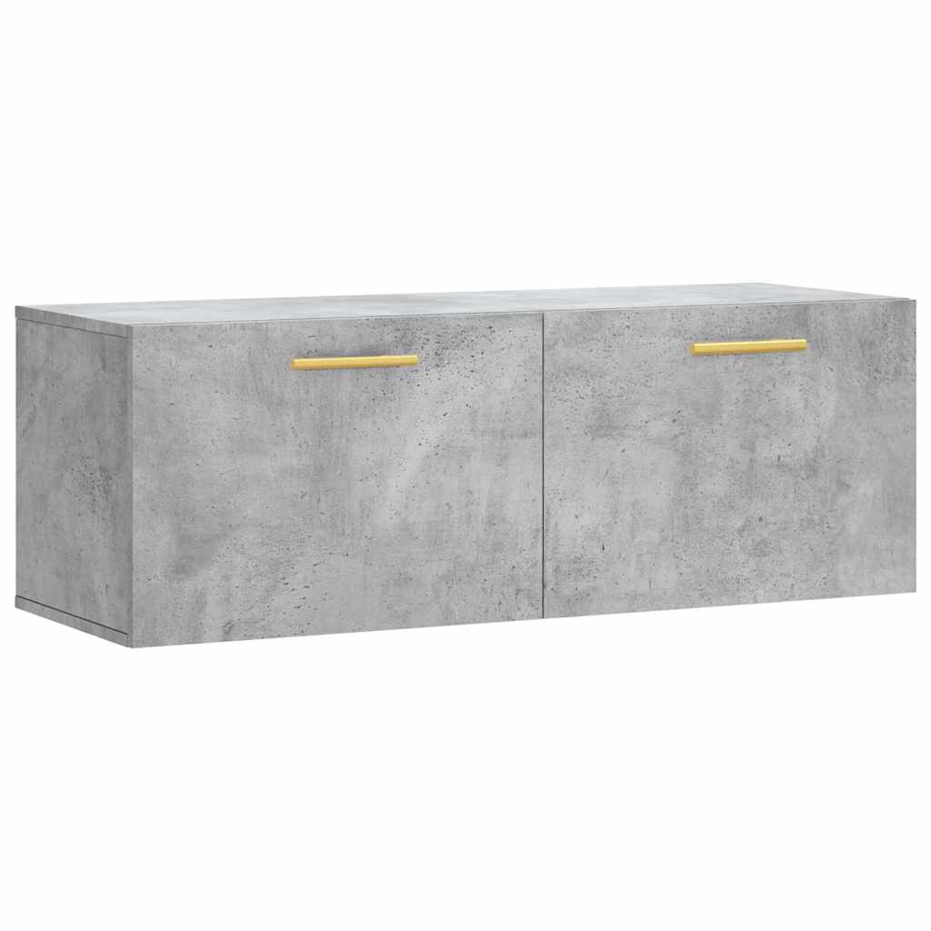 vægskab 100x36,5x35 cm konstrueret træ betongrå