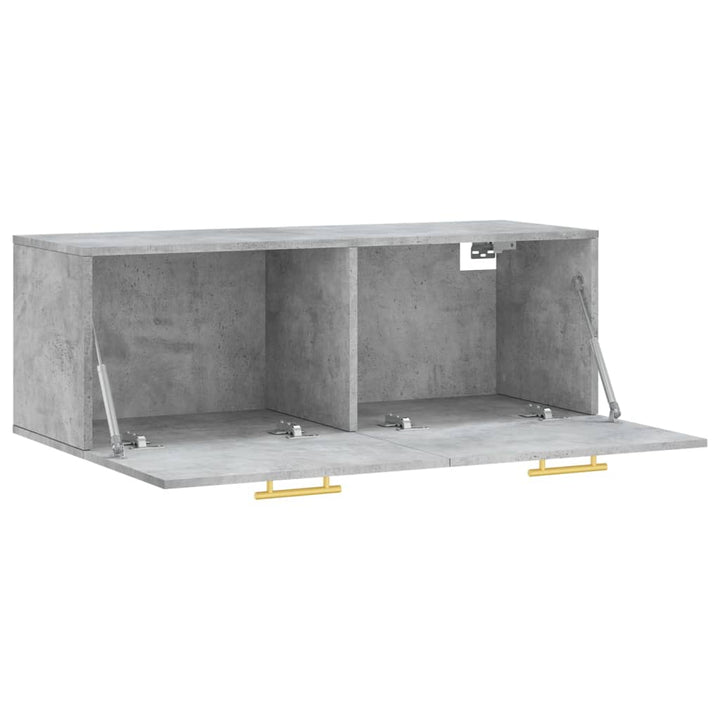 vægskab 100x36,5x35 cm konstrueret træ betongrå