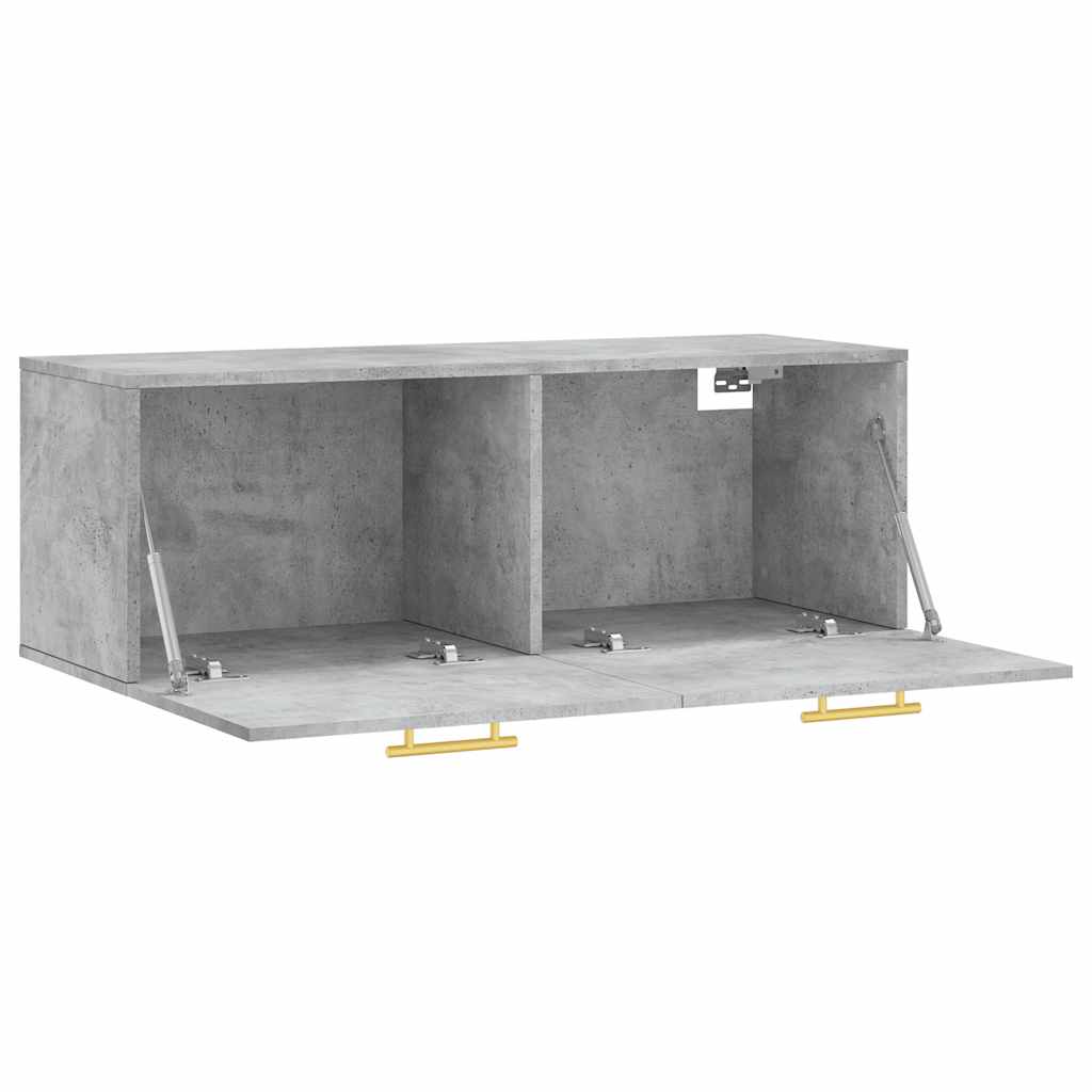 vægskab 100x36,5x35 cm konstrueret træ betongrå