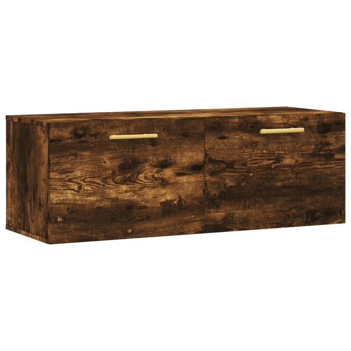 vægskab 100x36,5x35 cm konstrueret træ røget sonoma-eg