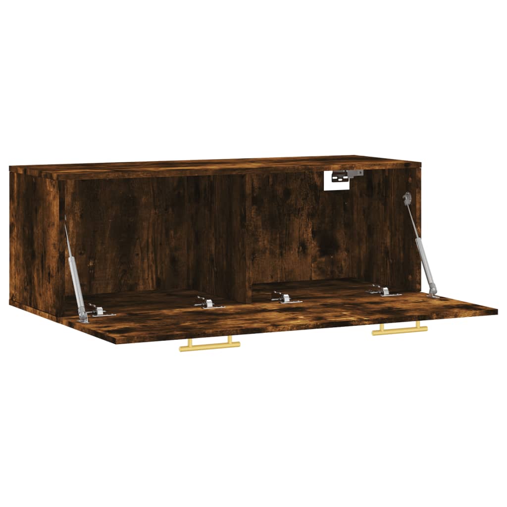 vægskab 100x36,5x35 cm konstrueret træ røget sonoma-eg