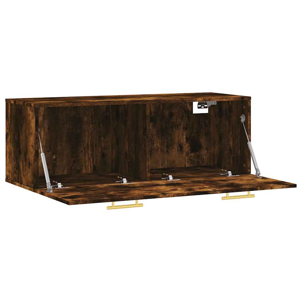 vægskab 100x36,5x35 cm konstrueret træ røget sonoma-eg