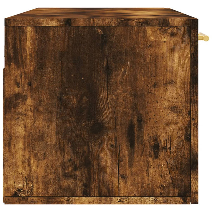 vægskab 100x36,5x35 cm konstrueret træ røget sonoma-eg