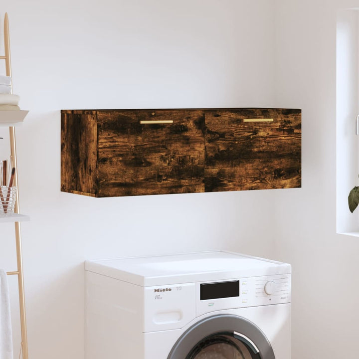 vægskab 100x36,5x35 cm konstrueret træ røget sonoma-eg