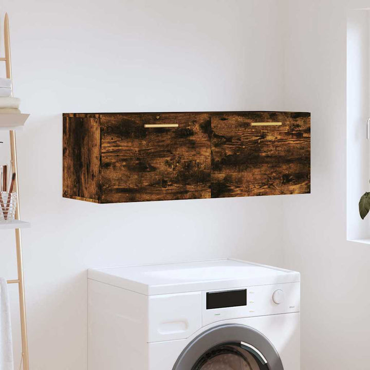 vægskab 100x36,5x35 cm konstrueret træ røget sonoma-eg