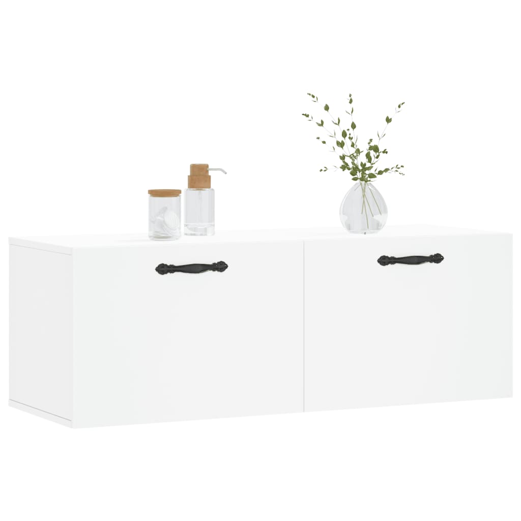 vægskab 100x36,5x35 cm konstrueret træ hvid