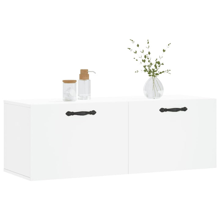 vægskab 100x36,5x35 cm konstrueret træ hvid
