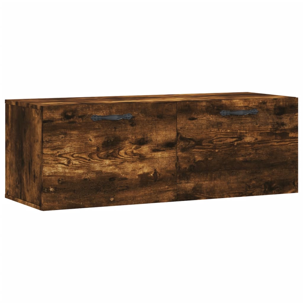 vægskab 100x36,5x35 cm konstrueret træ røget sonoma-eg