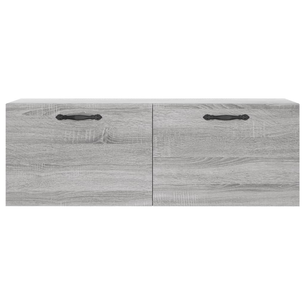 vægskab 100x36,5x35 cm konstrueret træ grå sonoma-eg