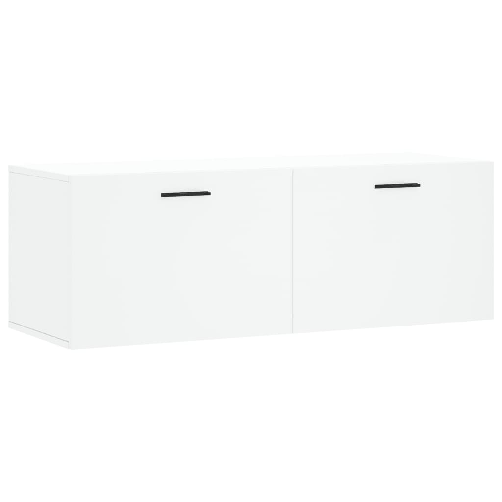vægskab 100x36,5x35 cm konstrueret træ hvid