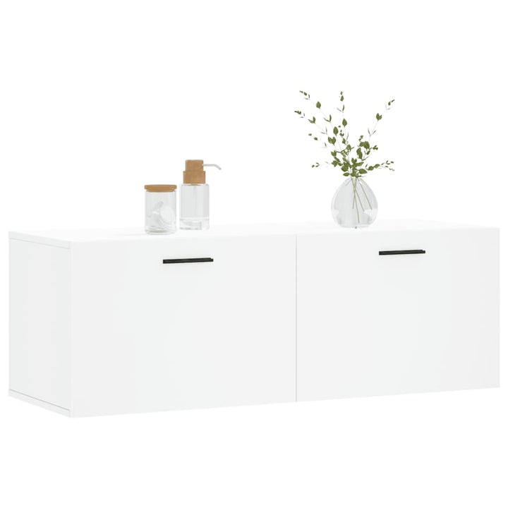 vægskab 100x36,5x35 cm konstrueret træ hvid