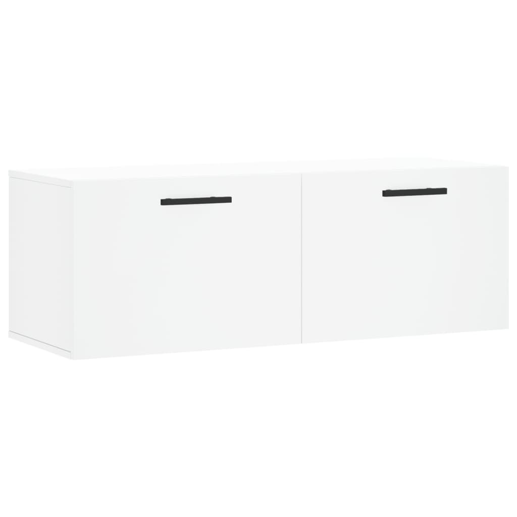 vægskab 100x36,5x35 cm konstrueret træ hvid