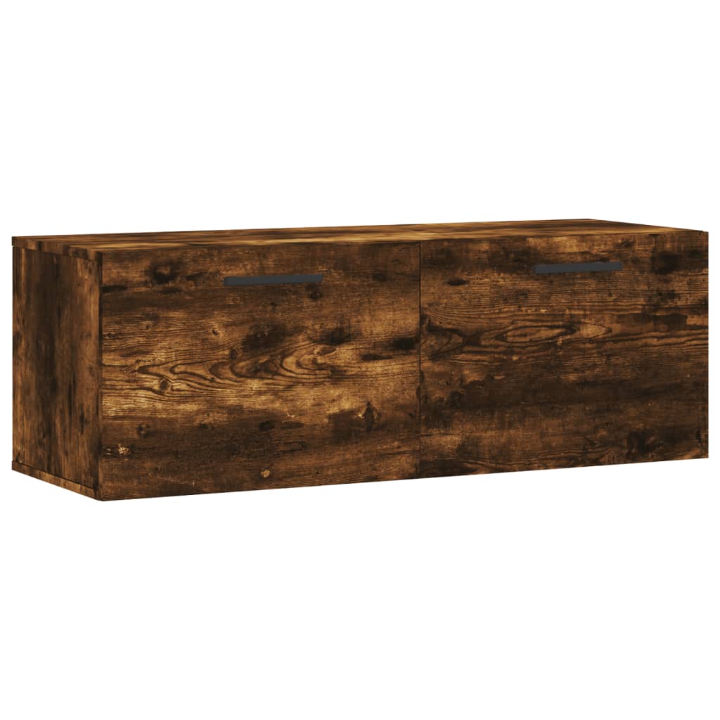 vægskab 100x36,5x35 cm konstrueret træ røget sonoma-eg