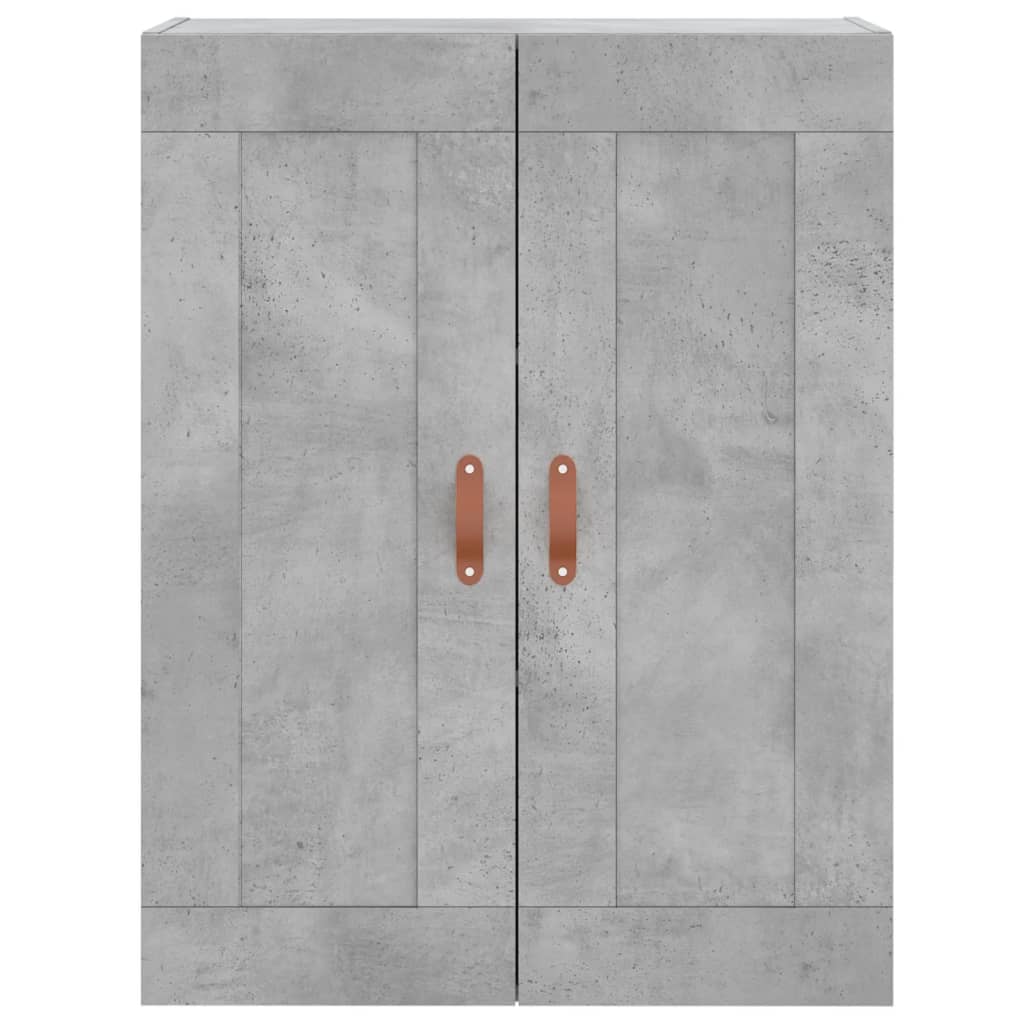 vægskab 69,5x34x90 cm konstrueret træ betongrå