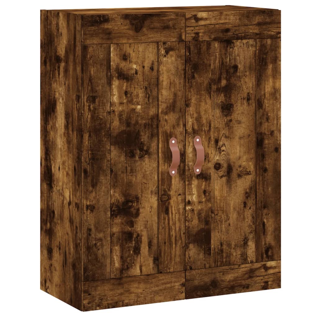 vægskab 69,5x34x90 cm konstrueret træ røget sonoma-eg