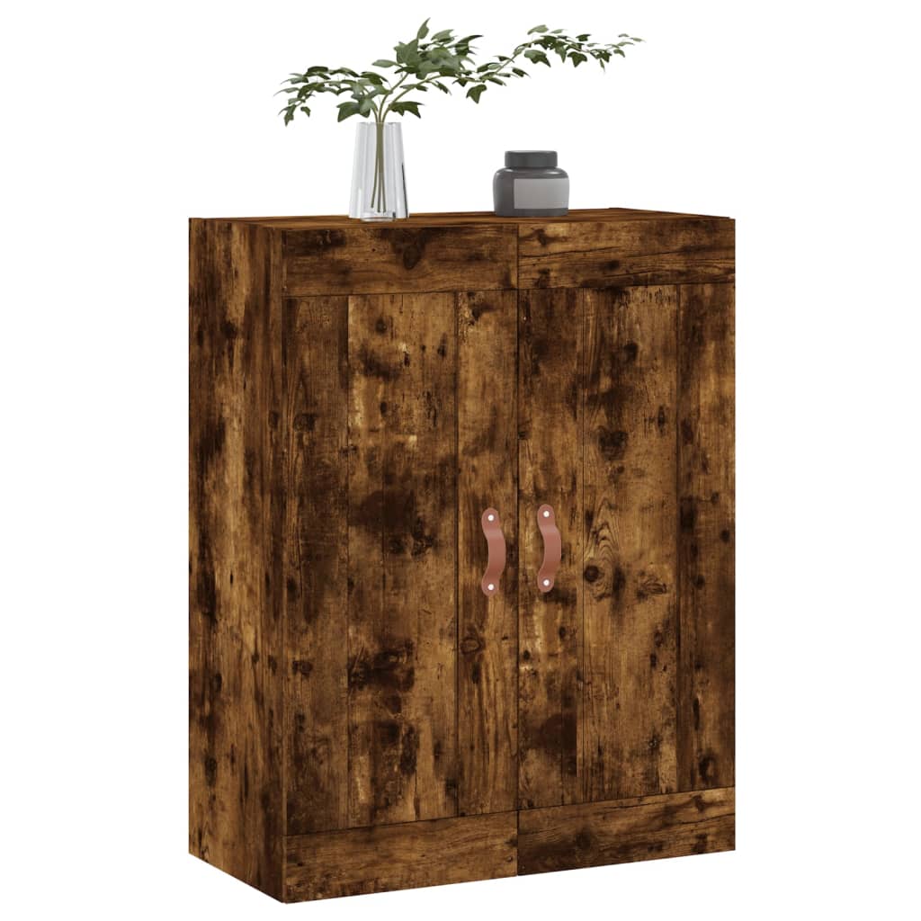vægskab 69,5x34x90 cm konstrueret træ røget sonoma-eg