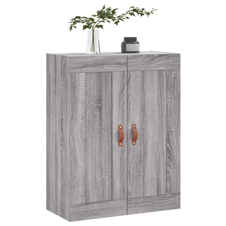 vægskab 69,5x34x90 cm konstrueret træ grå sonoma-eg