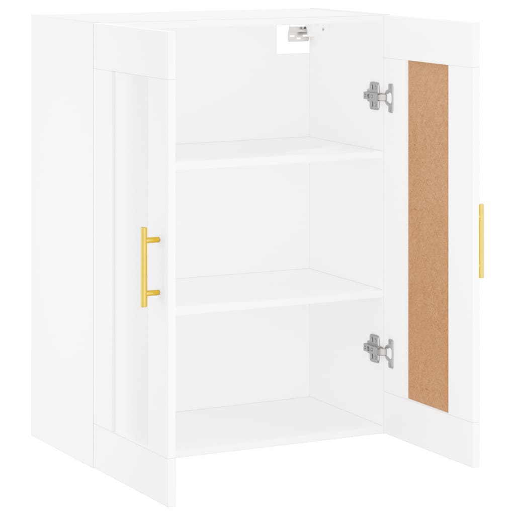 vægskab 69,5x34x90 cm konstrueret træ hvid