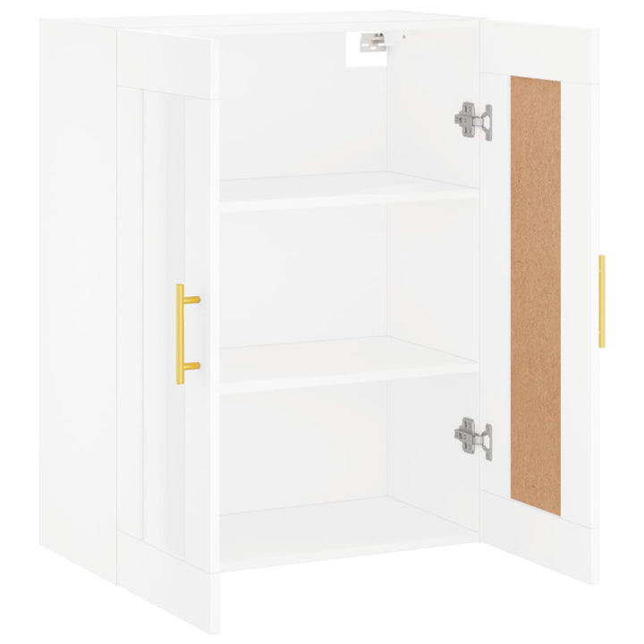 vægskab 69,5x34x90 cm konstrueret træ hvid