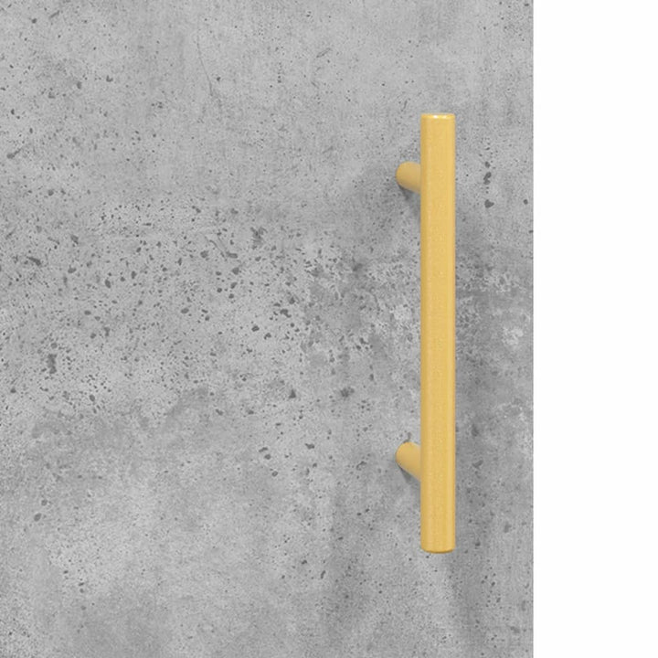 vægskab 69,5x34x90 cm konstrueret træ betongrå