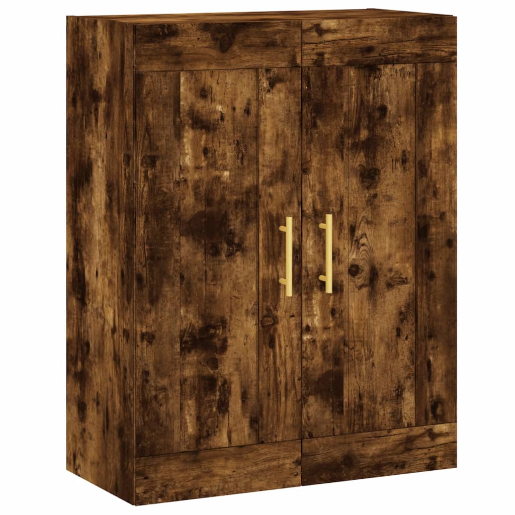 vægskab 69,5x34x90 cm konstrueret træ røget sonoma-eg