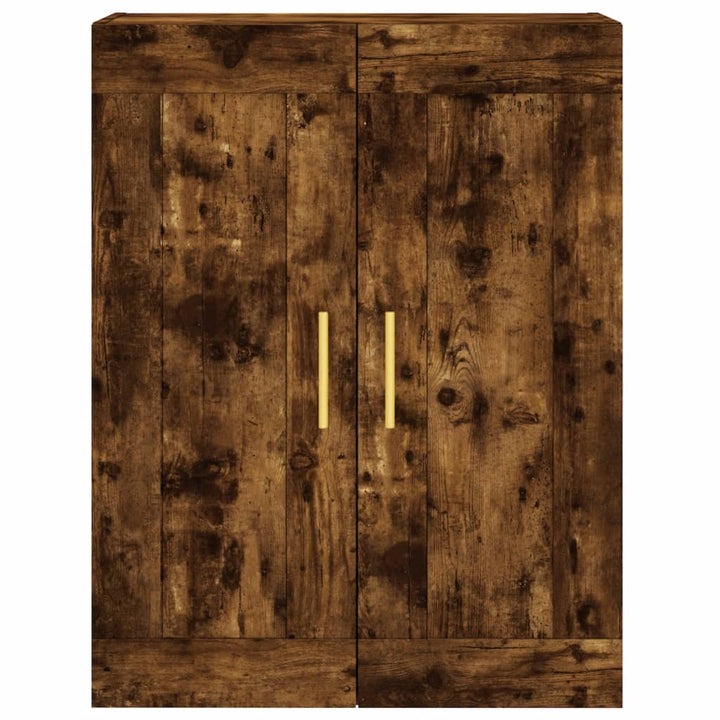 vægskab 69,5x34x90 cm konstrueret træ røget sonoma-eg