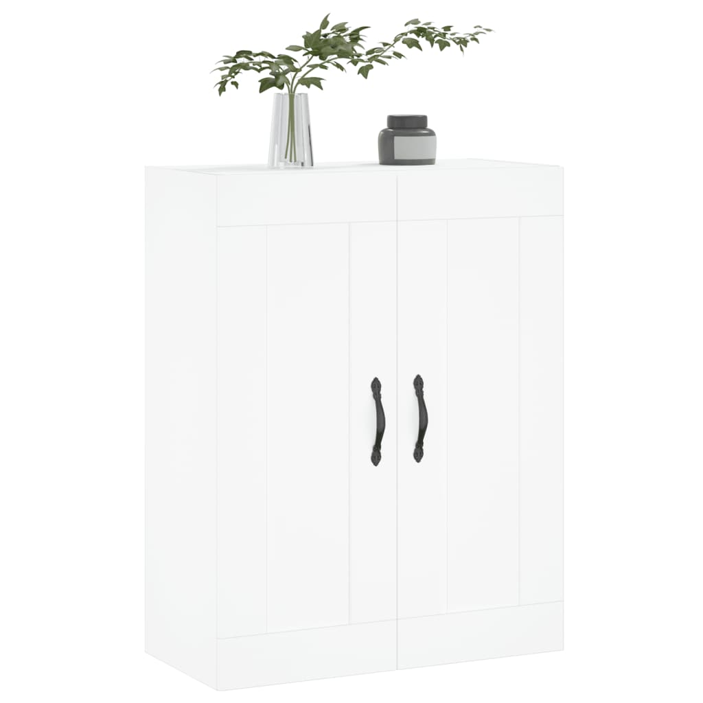vægskab 69,5x34x90 cm konstrueret træ hvid