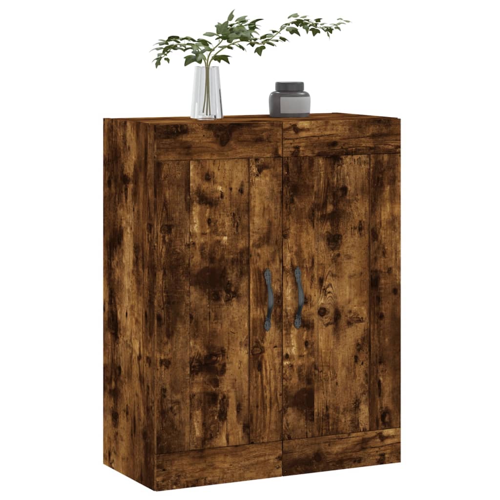 vægskab 69,5x34x90 cm konstrueret træ røget sonoma-eg