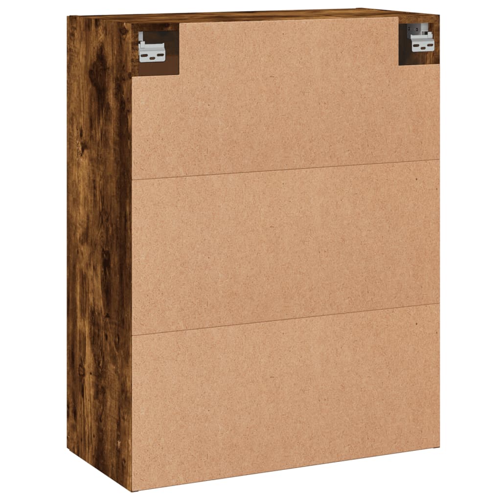 vægskab 69,5x34x90 cm konstrueret træ røget sonoma-eg