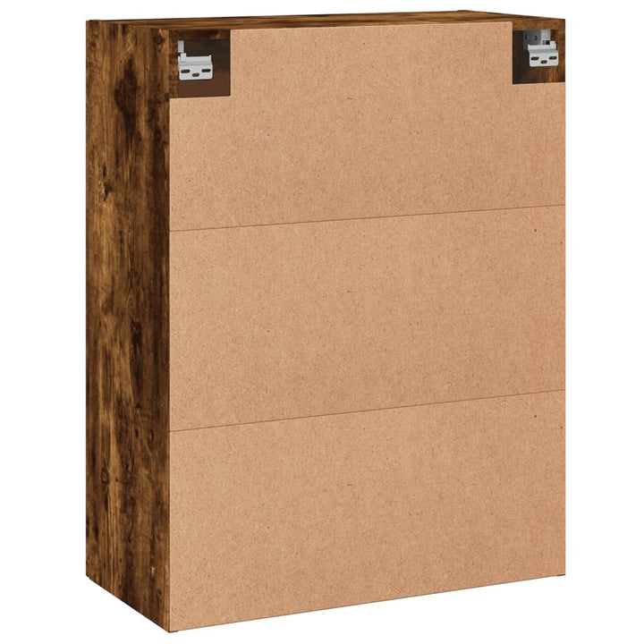 vægskab 69,5x34x90 cm konstrueret træ røget sonoma-eg