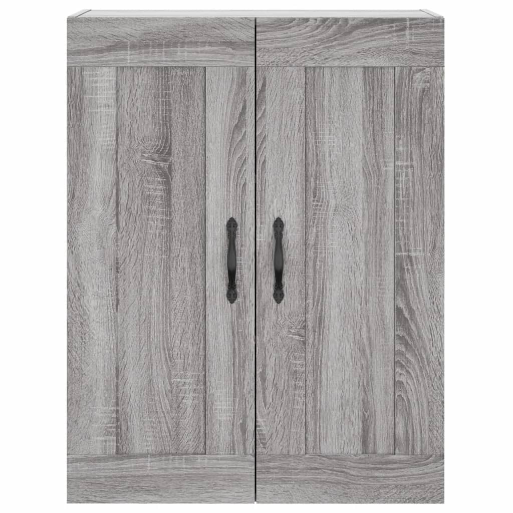 vægskab 69,5x34x90 cm konstrueret træ grå sonoma-eg