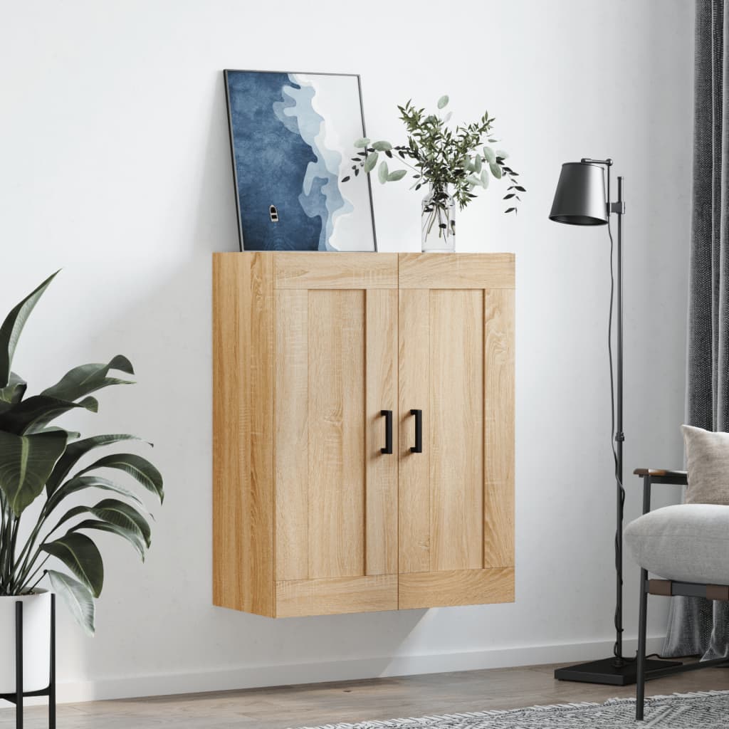 vægskab 69,5x34x90 cm konstrueret træ sonoma-eg