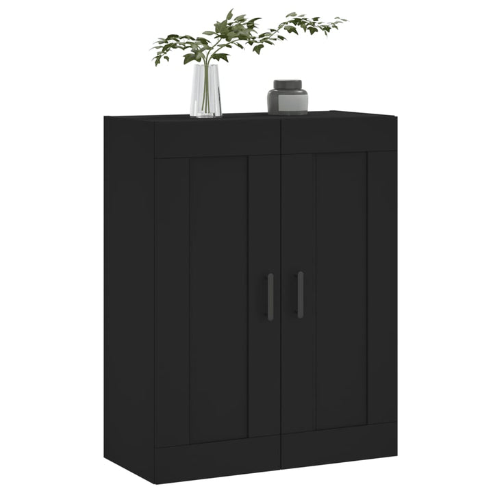 vægskab 69,5x34x90 cm konstrueret træ sort