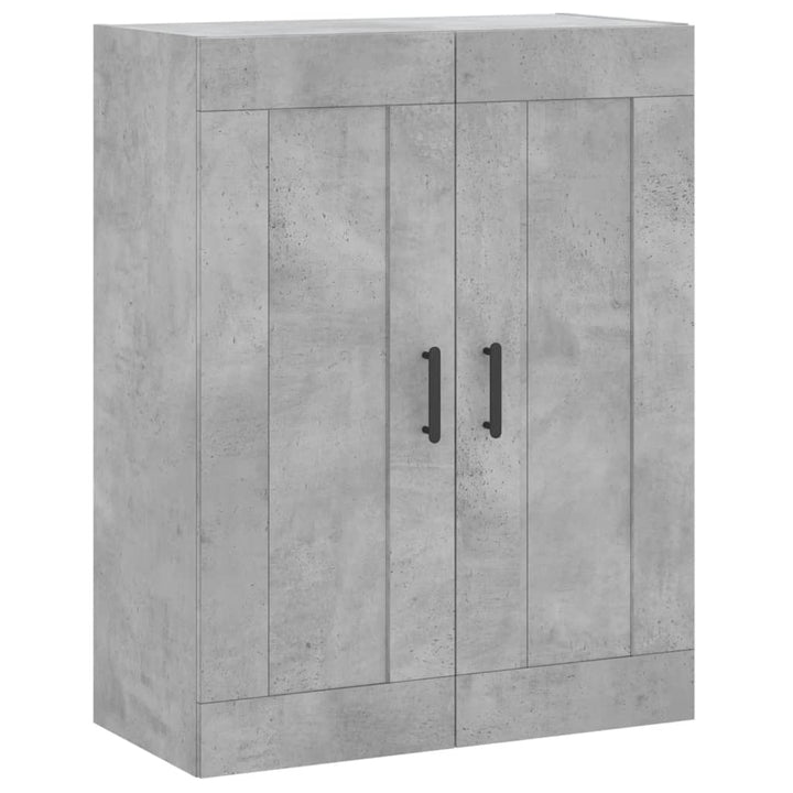 vægskab 69,5x34x90 cm konstrueret træ betongrå