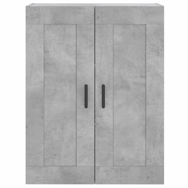 vægskab 69,5x34x90 cm konstrueret træ betongrå