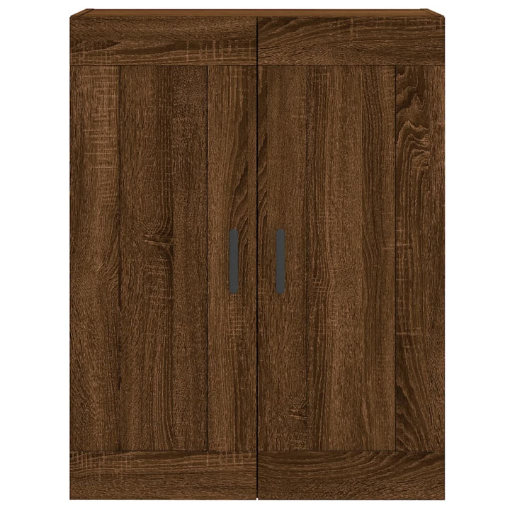 vægskab 69,5x34x90 cm konstrueret træ brun egetræsfarve