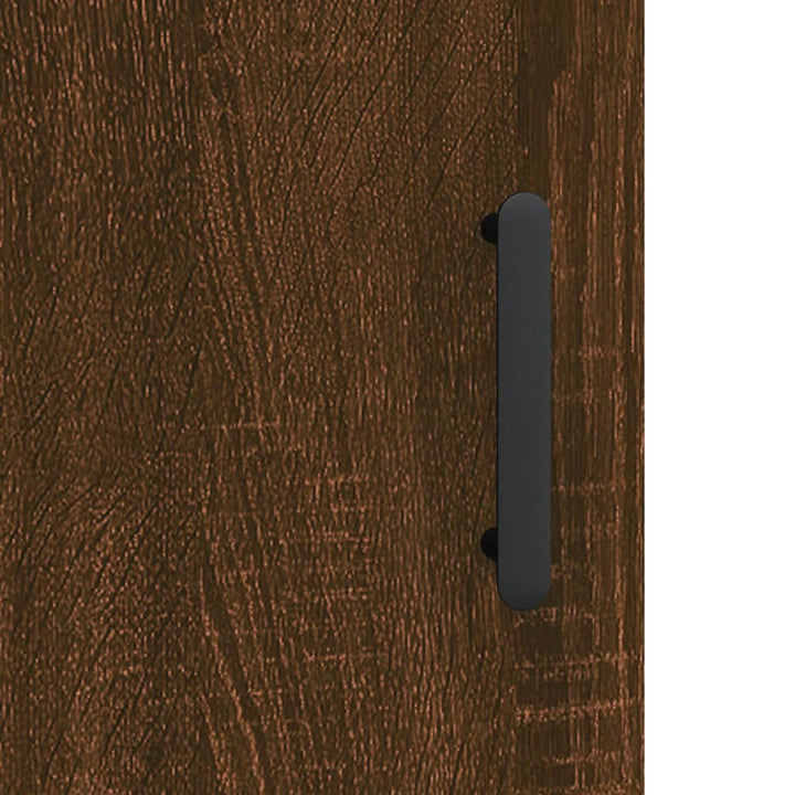 vægskab 69,5x34x90 cm konstrueret træ brun egetræsfarve