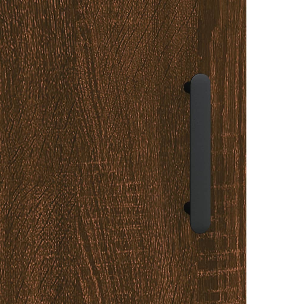 vægskab 69,5x34x90 cm konstrueret træ brun egetræsfarve