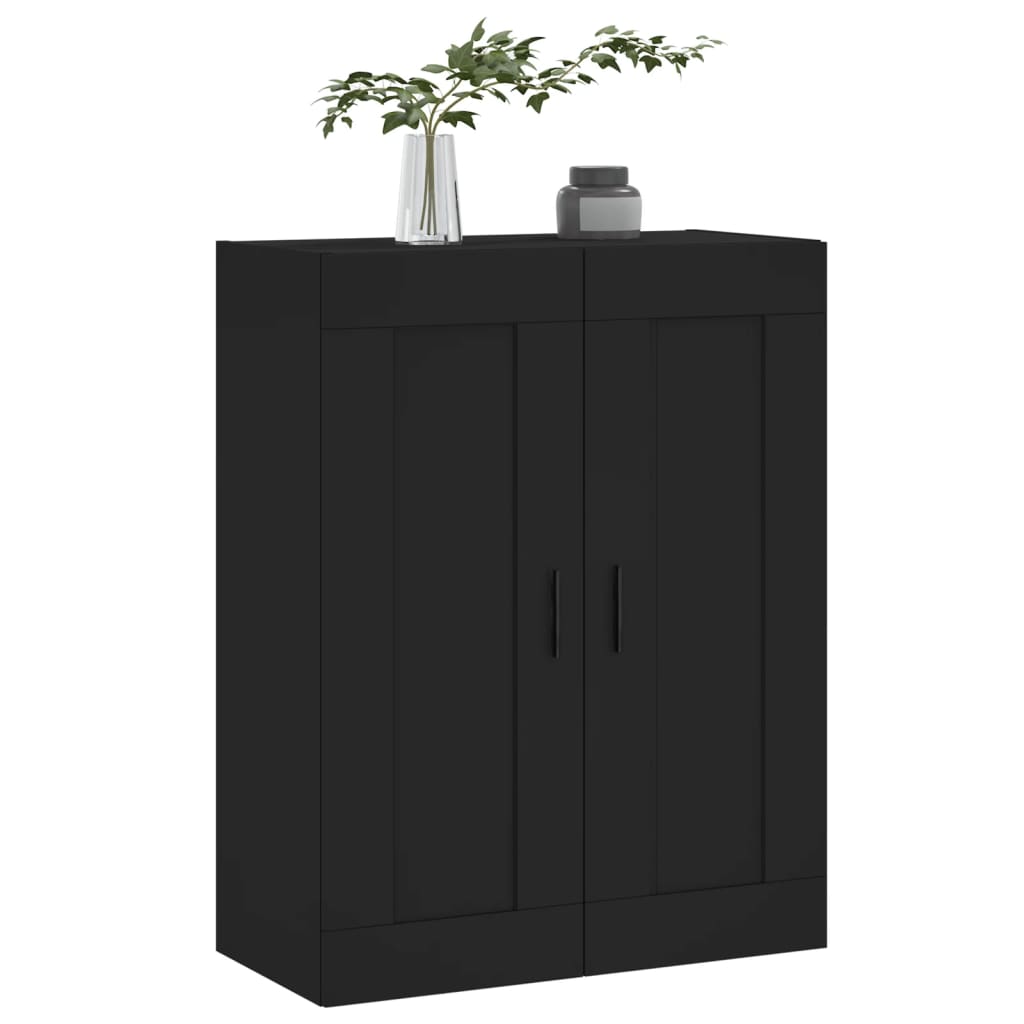 vægskab 69,5x34x90 cm konstrueret træ sort